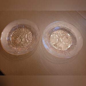 Firna Pink Floral Glass Bowls (2)